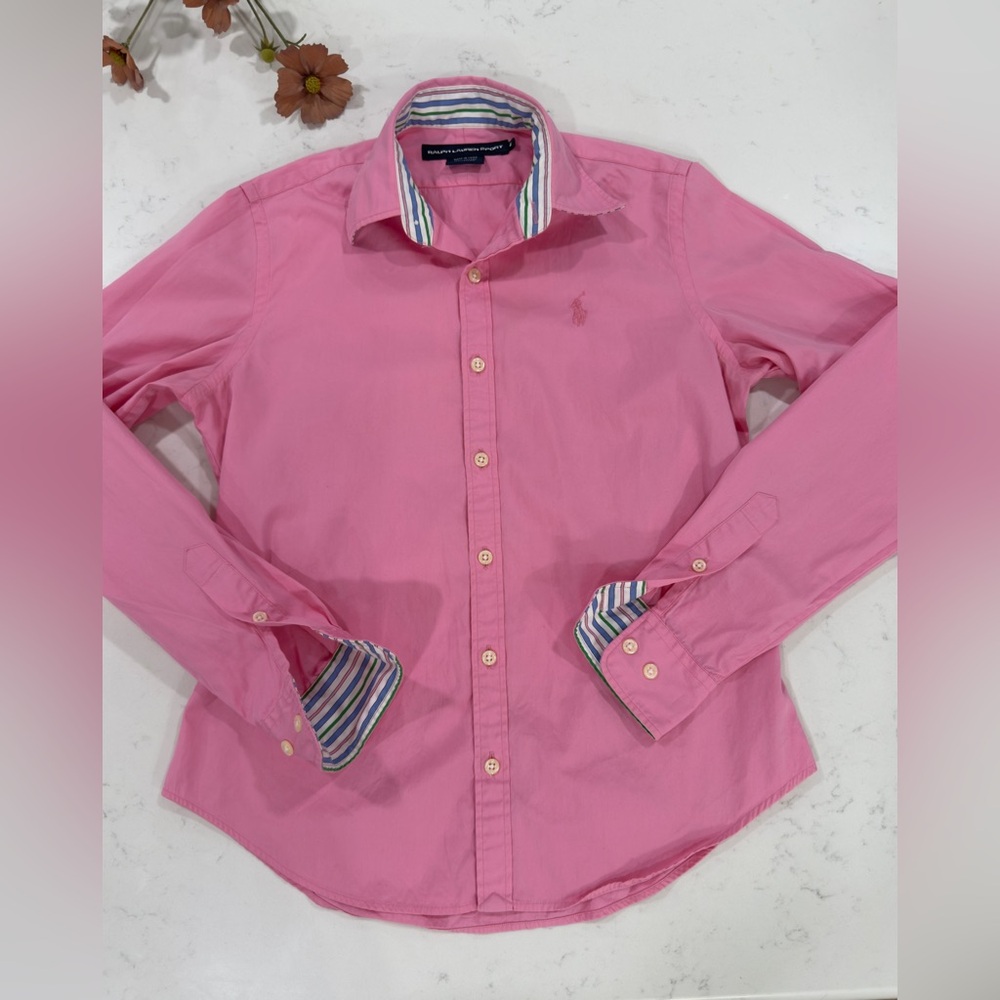 Ralph Lauren Pink Long Sleeve Button-Up Shirt
